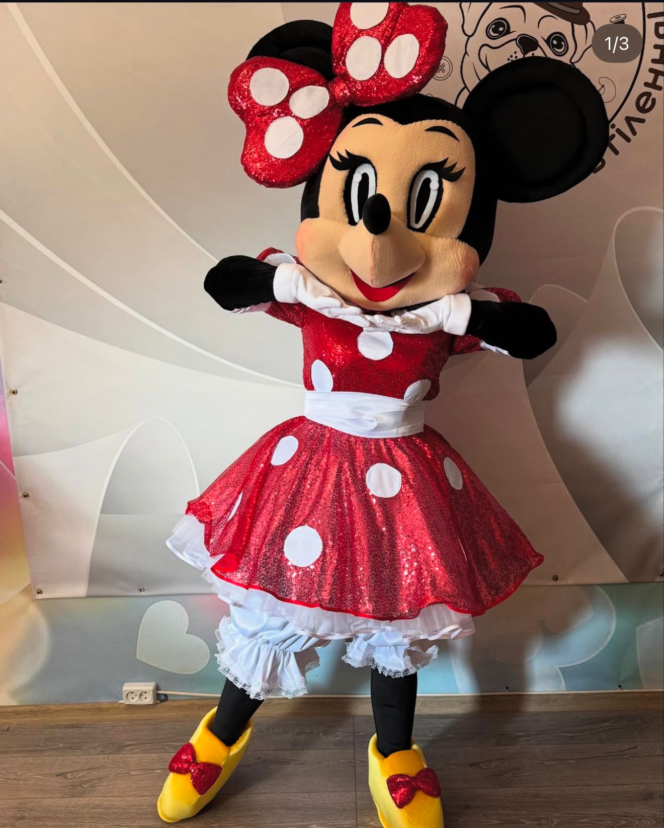 Minnie Mouse Kırmızı Elbiseli Maskot Kiralama Ankara